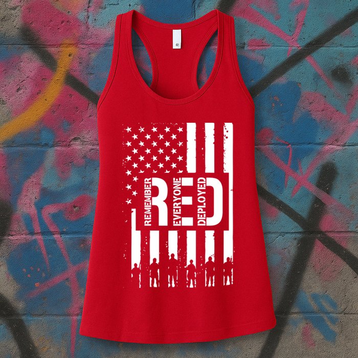R.E.D Remember Everyone Deployed Red Friday Flag Womens Tank Top