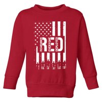 R.E.D Remember Everyone Deployed Red Friday Flag Toddler Sweatshirt