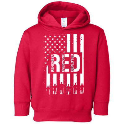 R.E.D Remember Everyone Deployed Red Friday Flag Toddler Hoodie
