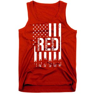 R.E.D Remember Everyone Deployed Red Friday Flag Tank Top