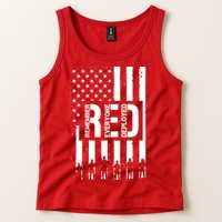 R.E.D Remember Everyone Deployed Red Friday Flag Tank Top