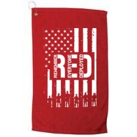 R.E.D Remember Everyone Deployed Red Friday Flag Golf Towel