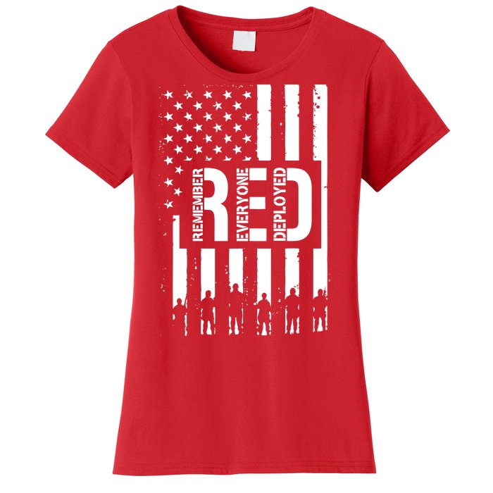 R.E.D Remember Everyone Deployed Red Friday Flag Women's T-Shirt