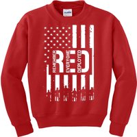 R.E.D Remember Everyone Deployed Red Friday Flag Kids Sweatshirt