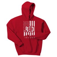 R.E.D Remember Everyone Deployed Red Friday Flag Kids Hoodie