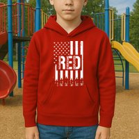 R.E.D Remember Everyone Deployed Red Friday Flag Kids Hoodie