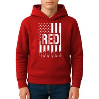 R.E.D Remember Everyone Deployed Red Friday Flag Kids Hoodie