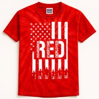 R.E.D Remember Everyone Deployed Red Friday Flag Kids Tie-Dye T-Shirt