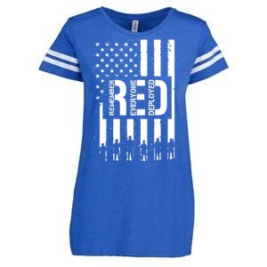 R.E.D Remember Everyone Deployed Red Friday Flag Enza Ladies Jersey Football T-Shirt