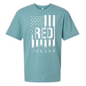 R.E.D Remember Everyone Deployed Red Friday Flag Sueded Cloud Jersey T-Shirt