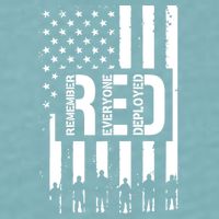 R.E.D Remember Everyone Deployed Red Friday Flag Sueded Cloud Jersey T-Shirt