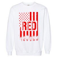 R.E.D Remember Everyone Deployed Red Friday Flag Garment-Dyed Sweatshirt