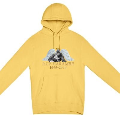 R.I.P. Harambe Our Angel In Heaven 1999-2016 Premium Pullover Hoodie