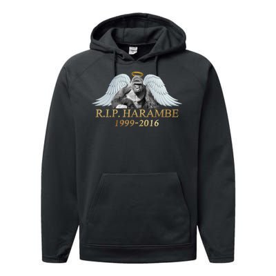 R.I.P. Harambe Our Angel In Heaven 1999-2016 Performance Fleece Hoodie