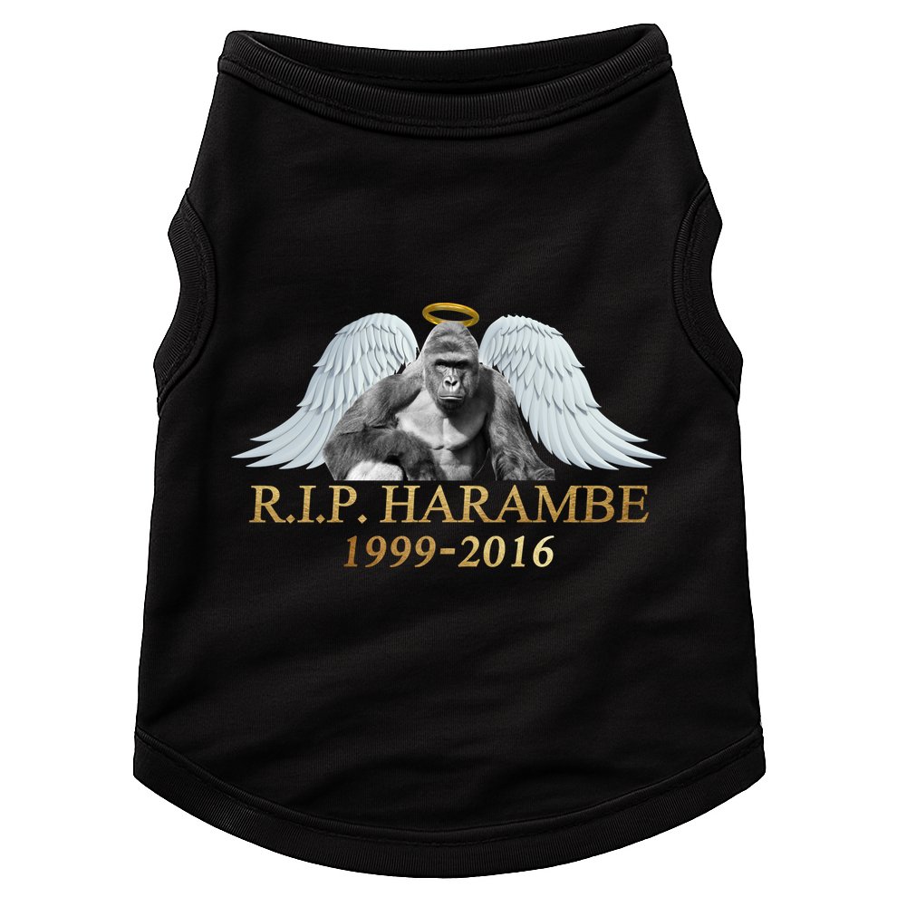 R.I.P. Harambe Our Angel In Heaven 1999-2016 Doggie Tank