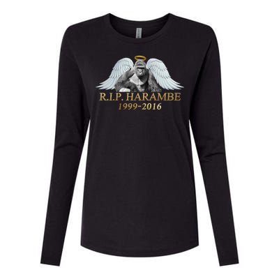 R.I.P. Harambe Our Angel In Heaven 1999-2016 Womens Cotton Relaxed Long Sleeve T-Shirt