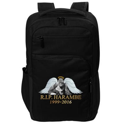 R.I.P. Harambe Our Angel In Heaven 1999-2016 Impact Tech Backpack