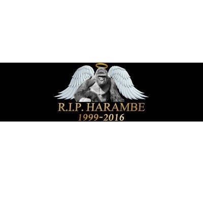 R.I.P. Harambe Our Angel In Heaven 1999-2016 Bumper Sticker