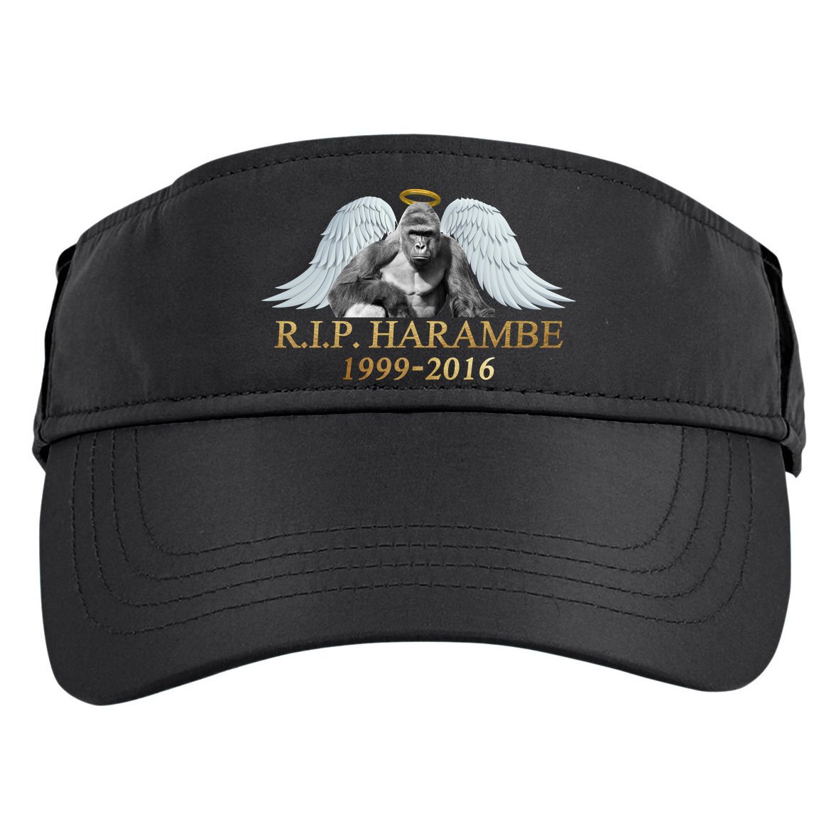 R.I.P. Harambe Our Angel In Heaven 1999-2016 Adult Drive Performance Visor