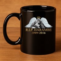 R.I.P. Harambe Our Angel In Heaven 1999-2016 11oz C Handle Ceramic Mug