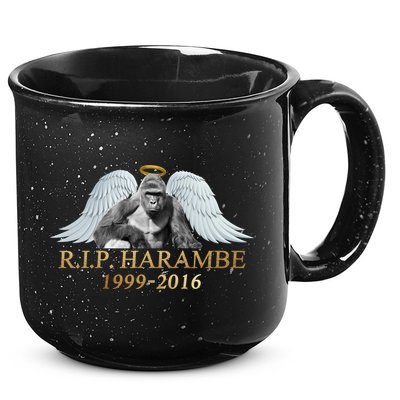 R.I.P. Harambe Our Angel In Heaven 1999-2016 15oz Campfire Ceramic Mug