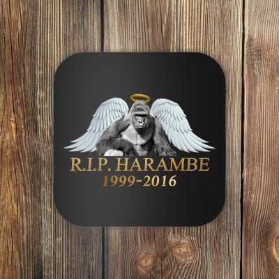 R.I.P. Harambe Our Angel In Heaven 1999-2016 Coaster