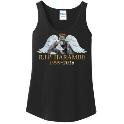 R.I.P. Harambe Our Angel In Heaven 1999-2016 Ladies Essential Tank