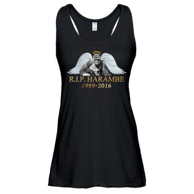 R.I.P. Harambe Our Angel In Heaven 1999-2016 Ladies Essential Flowy Tank