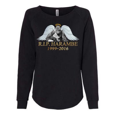 R.I.P. Harambe Our Angel In Heaven 1999-2016 Womens California Wash Sweatshirt