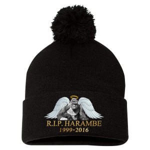 R.I.P. Harambe Our Angel In Heaven 1999-2016 Pom Pom 12in Knit Beanie