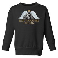 R.I.P. Harambe Our Angel In Heaven 1999-2016 Toddler Sweatshirt