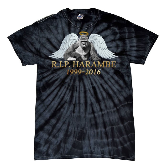 R.I.P. Harambe Our Angel In Heaven 1999-2016 Tie-Dye T-Shirt