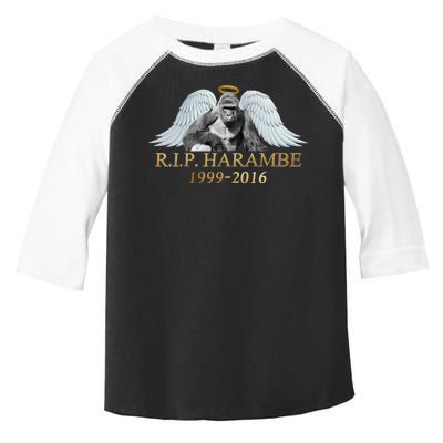 R.I.P. Harambe Our Angel In Heaven 1999-2016 Toddler Fine Jersey T-Shirt