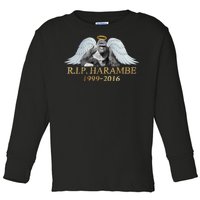 R.I.P. Harambe Our Angel In Heaven 1999-2016 Toddler Long Sleeve Shirt