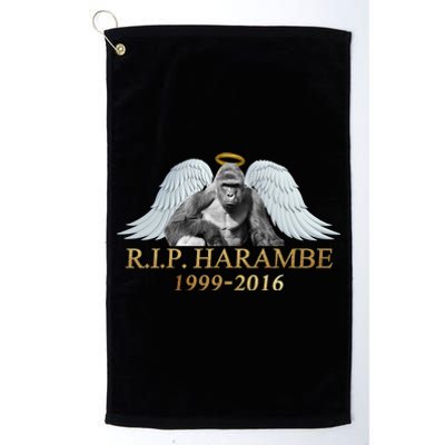 R.I.P. Harambe Our Angel In Heaven 1999-2016 Platinum Collection Golf Towel