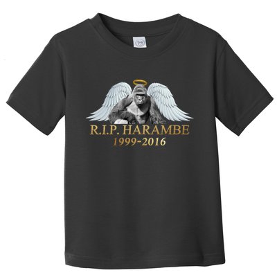 R.I.P. Harambe Our Angel In Heaven 1999-2016 Toddler T-Shirt