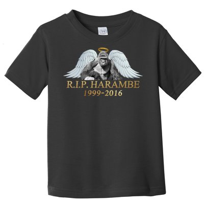 R.I.P. Harambe Our Angel In Heaven 1999-2016 Toddler T-Shirt