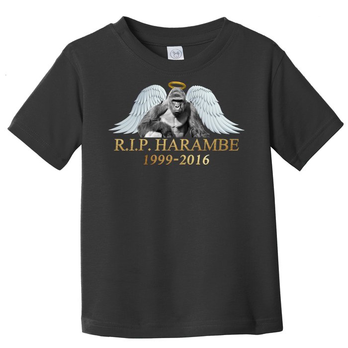 R.I.P. Harambe Our Angel In Heaven 1999-2016 Toddler T-Shirt