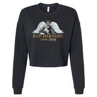 R.I.P. Harambe Our Angel In Heaven 1999-2016 Cropped Pullover Crew