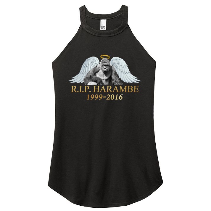 R.I.P. Harambe Our Angel In Heaven 1999-2016 Women's Perfect Tri Rocker Tank
