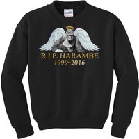 R.I.P. Harambe Our Angel In Heaven 1999-2016 Kids Sweatshirt