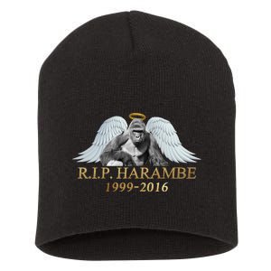 R.I.P. Harambe Our Angel In Heaven 1999-2016 Short Acrylic Beanie