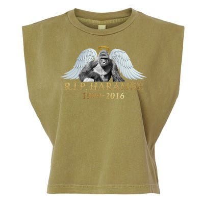 R.I.P. Harambe Our Angel In Heaven 1999-2016 Garment-Dyed Women's Muscle Tee