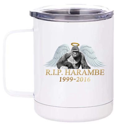 R.I.P. Harambe Our Angel In Heaven 1999-2016 12 oz Stainless Steel Tumbler Cup