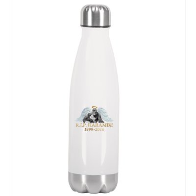 R.I.P. Harambe Our Angel In Heaven 1999-2016 Stainless Steel Insulated Water Bottle