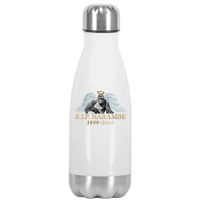 R.I.P. Harambe Our Angel In Heaven 1999-2016 Stainless Steel Insulated Water Bottle