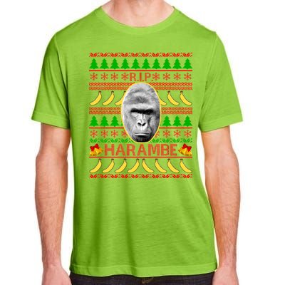 R.I.P. Harambe RIP Gorilla Ugly Christmas Sweater Design Adult ChromaSoft Performance T-Shirt