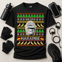 R.I.P. Harambe RIP Gorilla Ugly Christmas Sweater Design Performance Shirt