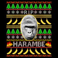 R.I.P. Harambe RIP Gorilla Ugly Christmas Sweater Design Backpack