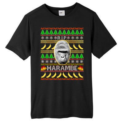 R.I.P. Harambe RIP Gorilla Ugly Christmas Sweater Design Tall Fusion ChromaSoft Performance T-Shirt